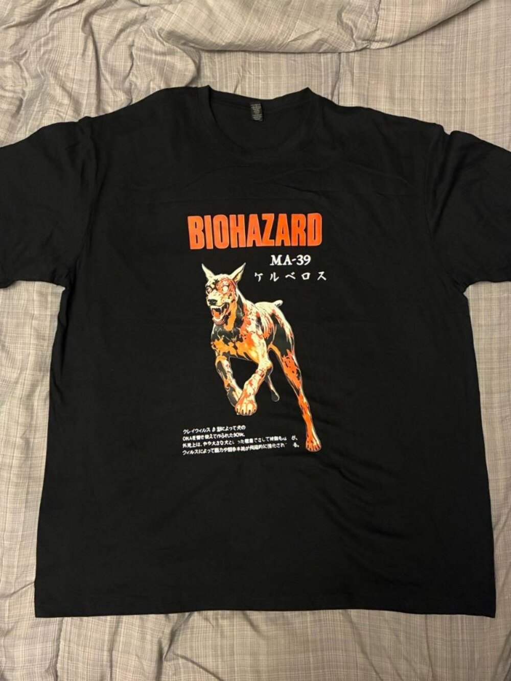 Resident Biohazard Evil Cerberus Zombie Dog T-Shirt – Size XXL